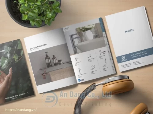 Mẫu catalogue sản phẩm giới thiệu thiết bị vệ sinh cao cấp do In An Đăng thiết kế