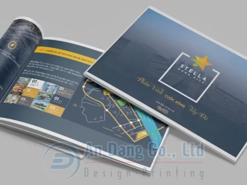 Mẫu catalogue đẹp, tinh tế do In An Đăng thiết kế cho dự án bất động sản Stella
