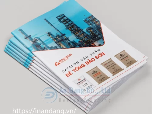Mẫu catalogue sản phẩm giới thiệu bê tông Bảo Sơn cho ngành vật liệu xây dựng