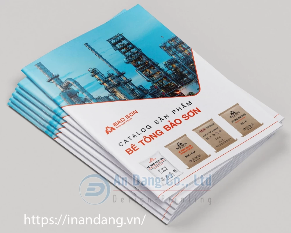 Mẫu catalogue sản phẩm giới thiệu bê tông Bảo Sơn cho ngành vật liệu xây dựng