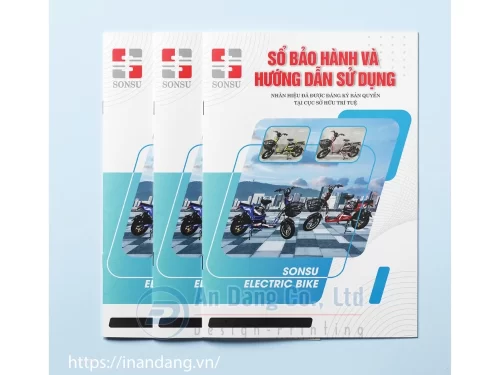 Mẫu catalogue hướng dẫn sử dụng xe đạp điện Sonsu do In An Đăng thiết kế