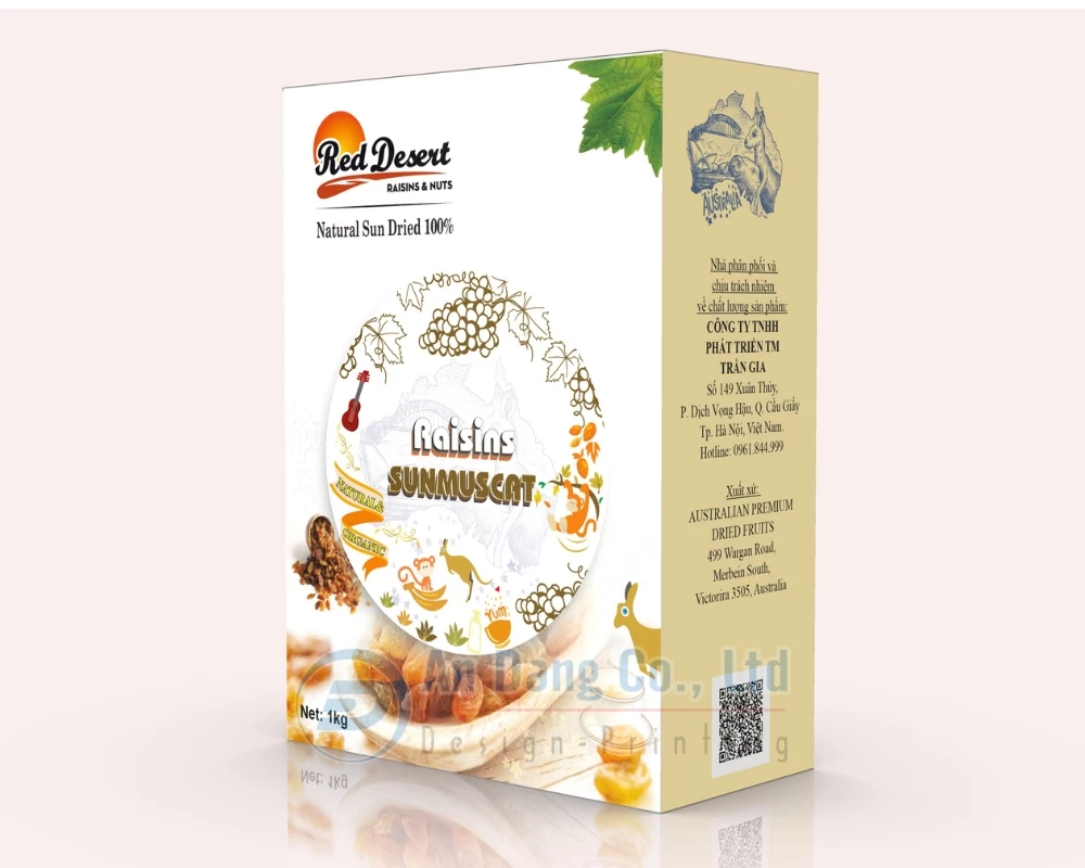 Hộp giấy đựng thực phẩm cho thương hiệu Red Desert mẫu 3