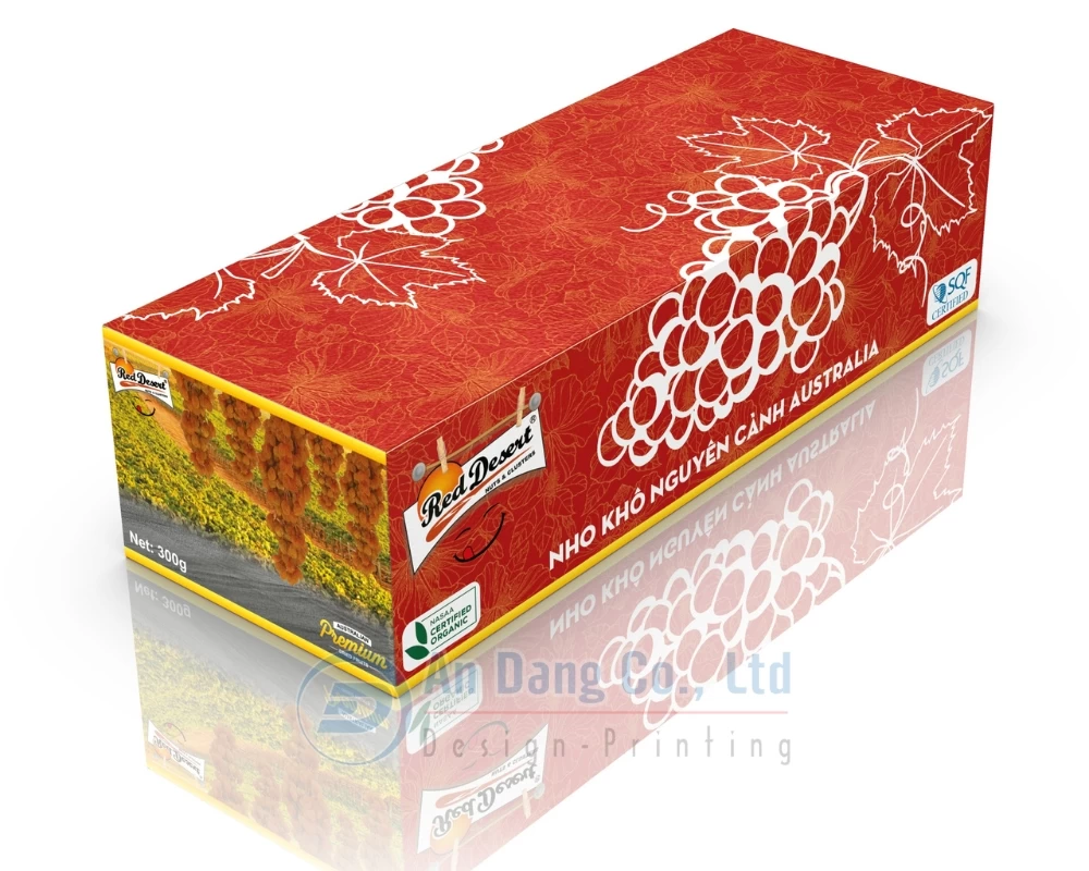 Hộp giấy đựng thực phẩm cho thương hiệu Red Desert mẫu 4