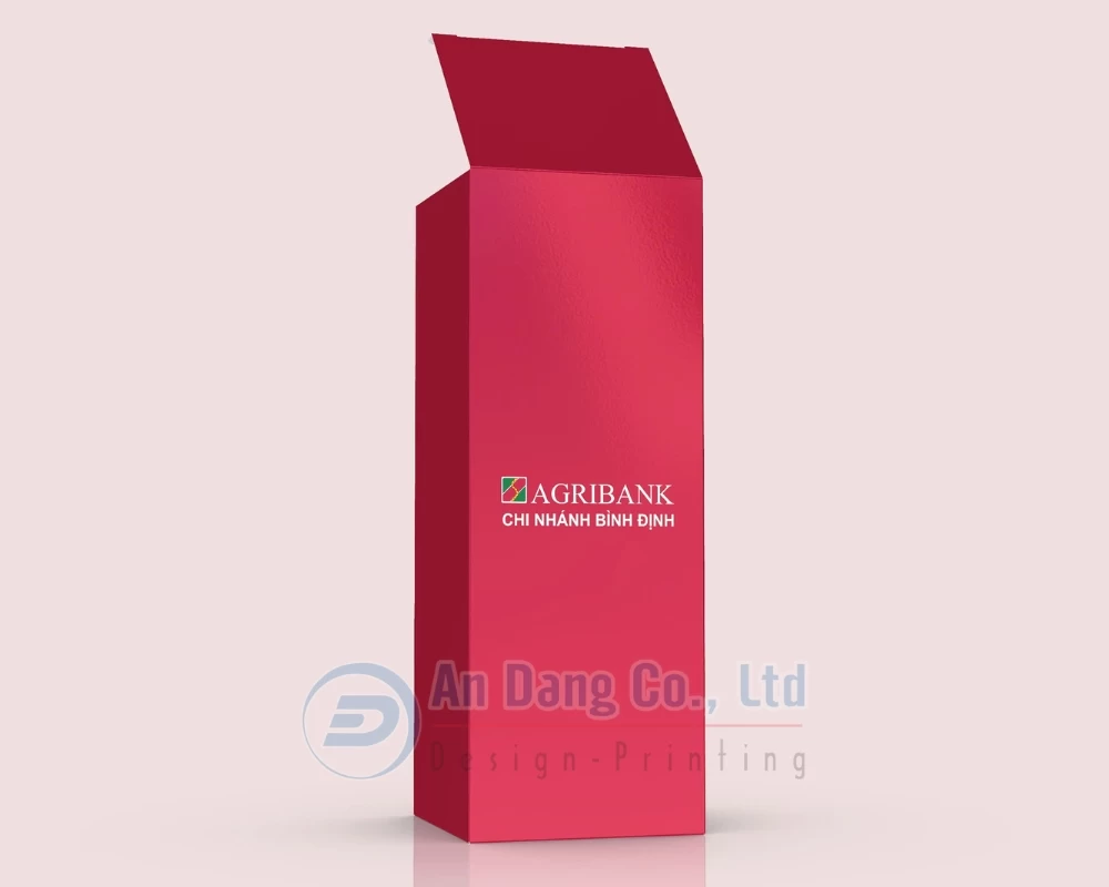 Mẫu hộp giấy đẹp do In An Đăng thiết kế cho ngân hàng Agribank chi nhánh Bình Định