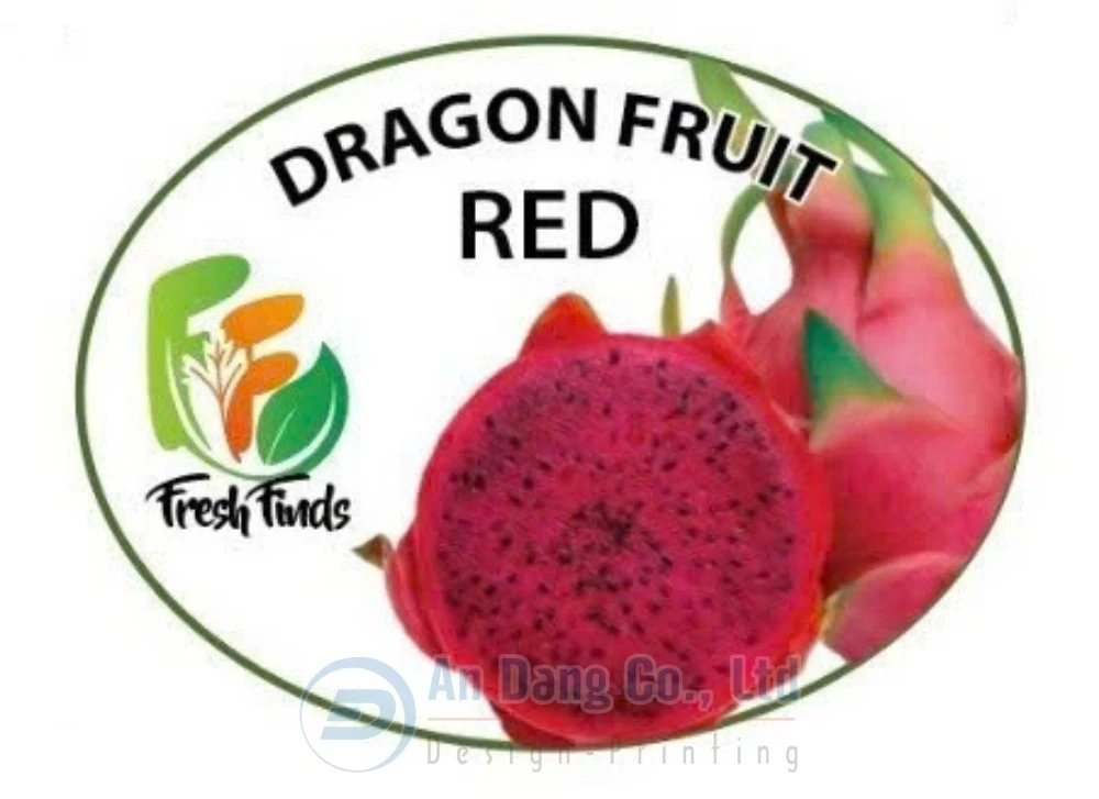 Mẫu nhãn dán thương hiệu cho sản phẩm thanh long