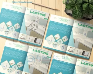 Mẫu thiết kế catalogue sản phẩm thiết bị vệ sinh cảm ứng tự động