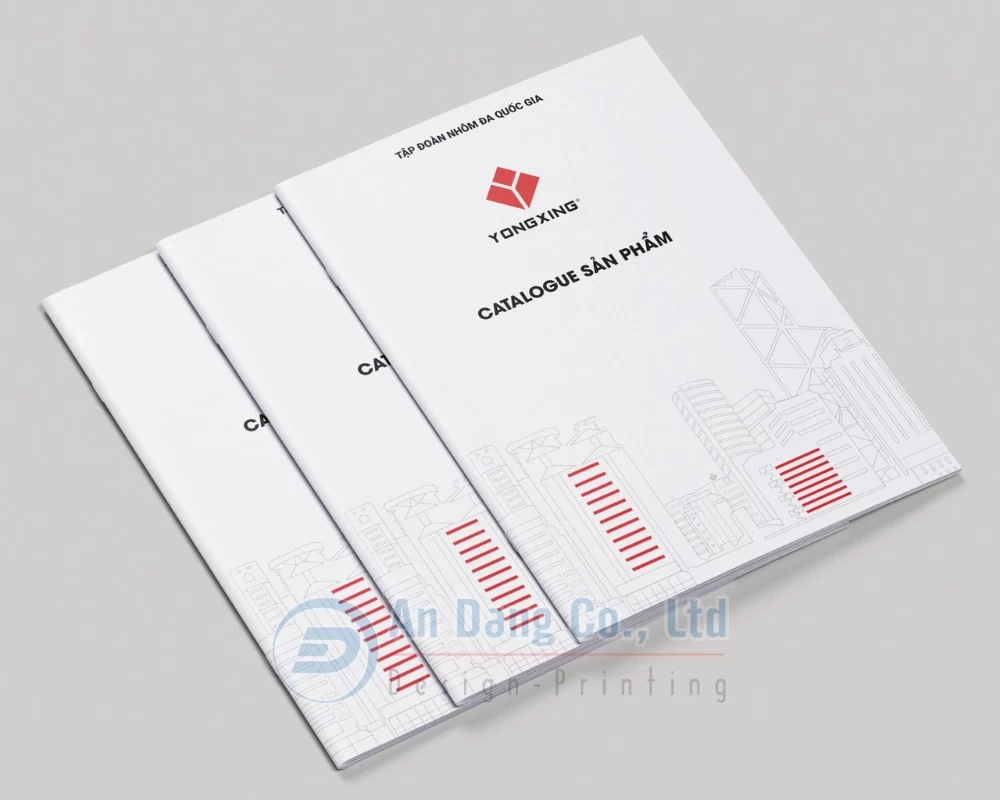 Mẫu thiết kế catalogue sản phẩm tối giản, hiện đại cho tập đoàn nhôm đa quốc gia