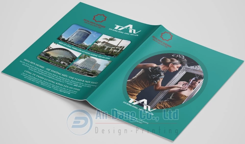 Mẫu thiết kế catalogue chuyên nghiệp, thu hút cho sản phẩm gương kính