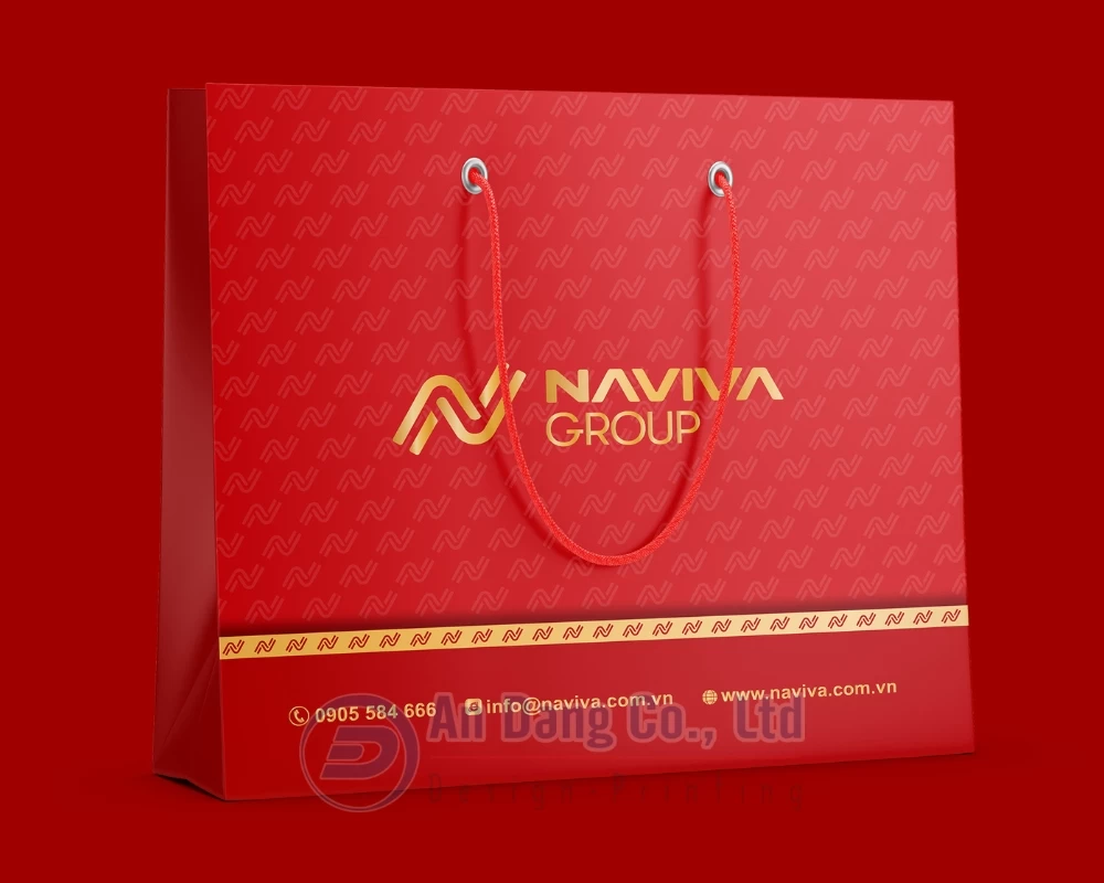Mẫu thiết kế túi giấy đẹp cho tập đoàn Naviva