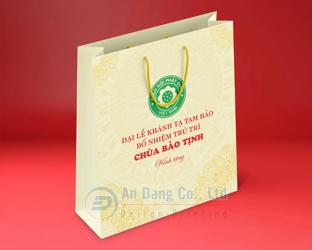 Mẫu thiết kế túi giấy đẹp cho chùa Bảo Tịnh