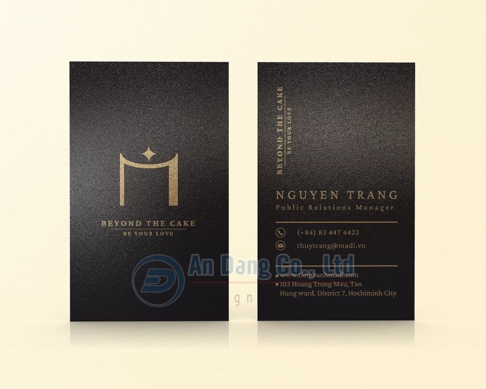 Mẫu name card được cán mờ
