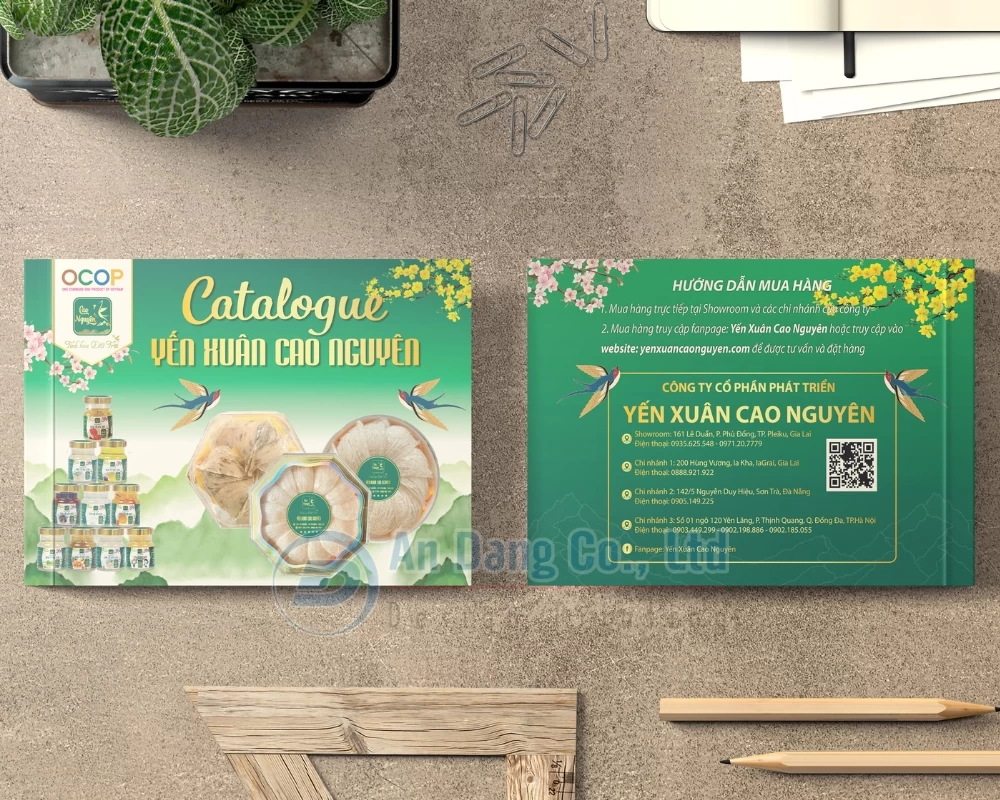 Mẫu catalogue thực phẩm do In An Đăng thiết kế