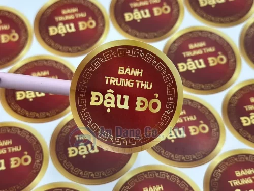 Mẫu in tem bánh trung thu nhân đậu đỏ