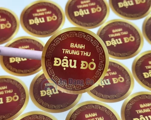 Mẫu in tem bánh trung thu nhân đậu đỏ
