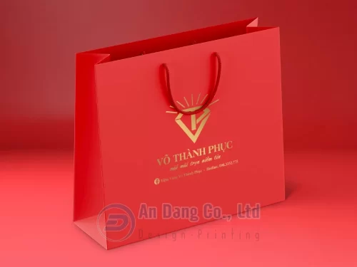 Mẫu túi giấy đựng vàng cho tiệm vàng Võ Thành Phục