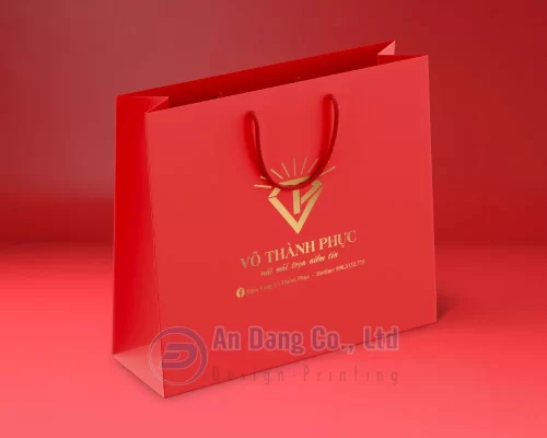 Mẫu túi giấy đựng vàng cho tiệm vàng Võ Thành Phục