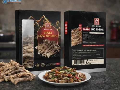 Hộp giấy có cửa sổ đựng nấm lộc nhung