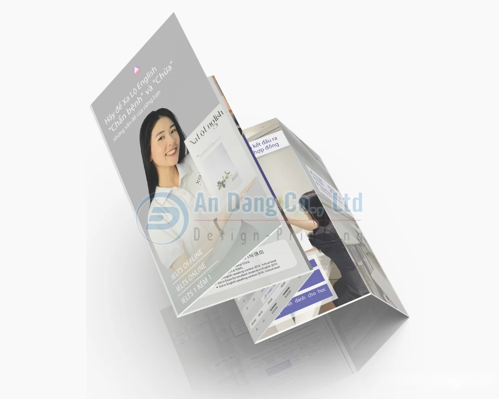 Brochure là ấn phẩm truyền thông có dạng một tờ rời gấp gọn lại