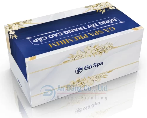 Mẫu in hộp giấy đựng bông tẩy trang do In An Đăng thiết kế