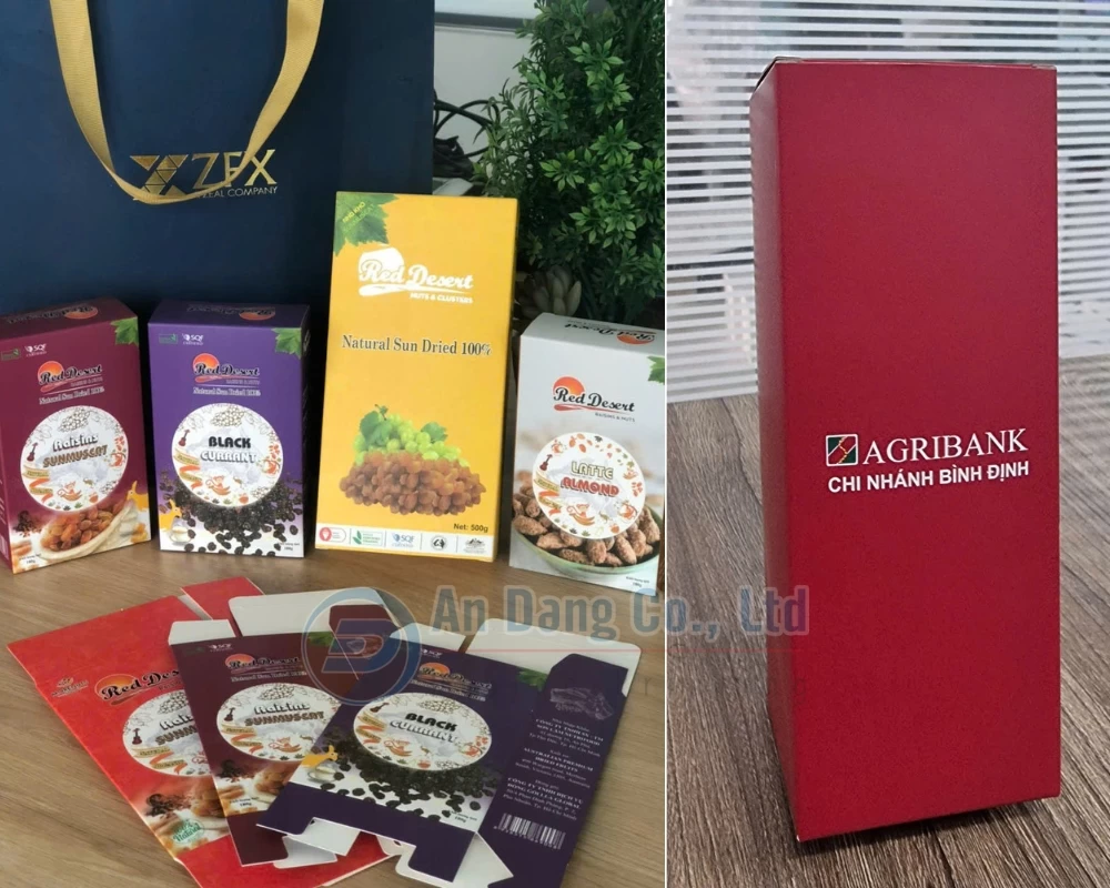 Hộp giấy có màu in sắc nét khi được in bằng kỹ thuật in Offset 4 màu