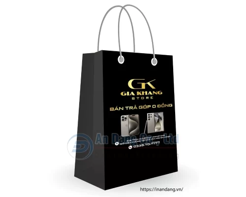 Mẫu túi giấy đựng điện thoại cho shop Gia Khang Store