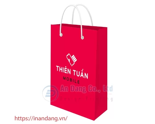 Mẫu túi giấy đựng điện thoại cho shop Thiên Tuấn Mobile