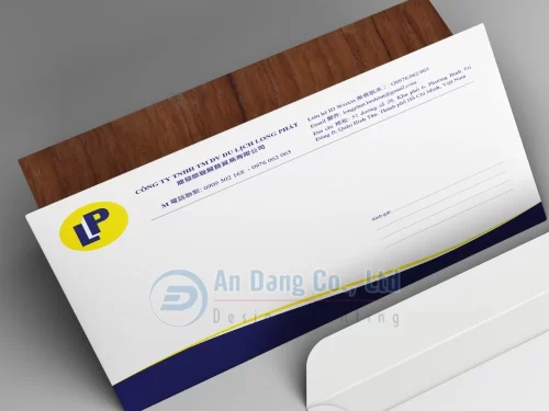 Mẫu bao thư bưu điện cho công ty TNHH TMDV Du Lịch Long Phát