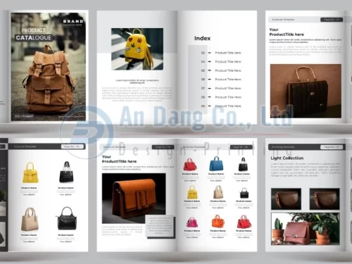 Mẫu catalogue giới thiệu phụ kiện balo, túi xách