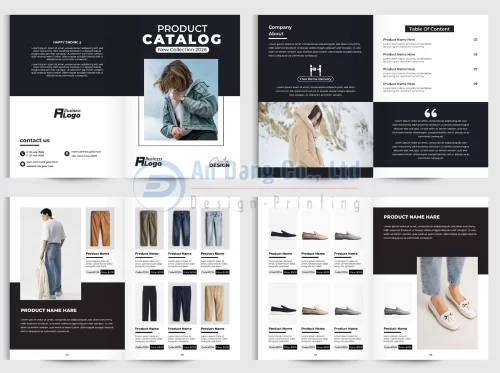 Mẫu catalogue giới thiệu các sản phẩm quần áo, giày dép