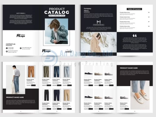 Mẫu catalogue giới thiệu các sản phẩm quần áo, giày dép