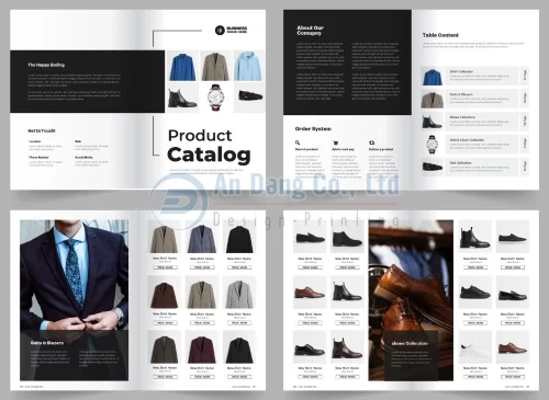 Mẫu catalogue giới thiệu bộ sưu tập thời trang nam giới lịch lãm