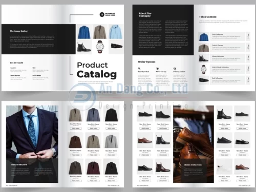 Mẫu catalogue giới thiệu bộ sưu tập thời trang nam giới lịch lãm