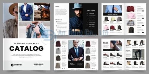 Mẫu catalogue giới thiệu các sản phẩm thời trang nam