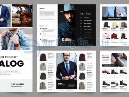 Mẫu catalogue giới thiệu các sản phẩm thời trang nam