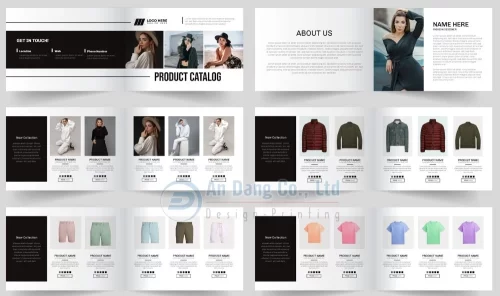 Mẫu catalogue giới thiệu các sản phẩm quần, áo