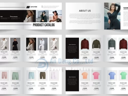 Mẫu catalogue giới thiệu các sản phẩm quần, áo
