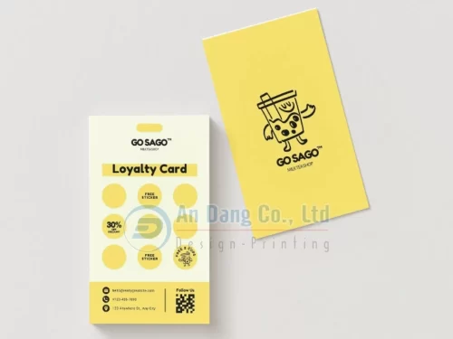 Mẫu thẻ khách hàng thân thiết cho quán nước Go Sago