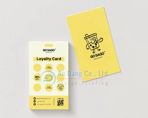 Mẫu thẻ khách hàng thân thiết cho quán nước Go Sago