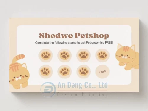 Mẫu phiếu tích điểm cho cửa hàng thú cưng Shodwe