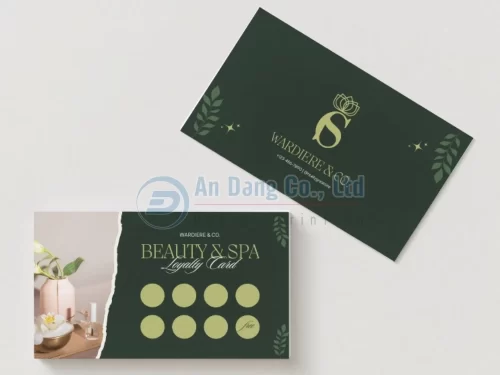 Mẫu thẻ tích điểm cho trung tâm làm đẹp và spa