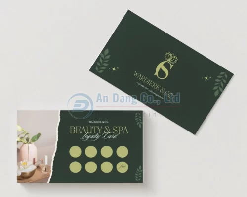 Mẫu thẻ tích điểm cho trung tâm làm đẹp và spa