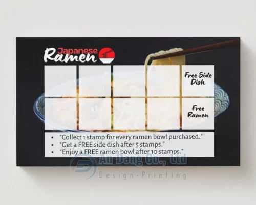 Mẫu phiếu tích điểm cho quán mì Ramen Nhật Bản