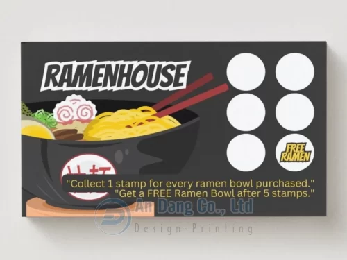 Mẫu thẻ tích điểm cho quán mì Ramen