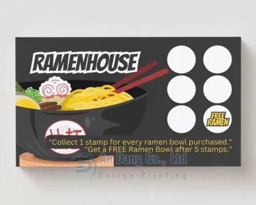 Mẫu thẻ tích điểm cho quán mì Ramen
