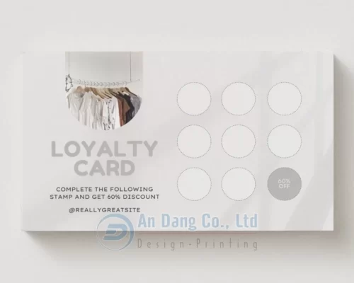 Mẫu thẻ khách hàng thân thiết cho shop quần áo