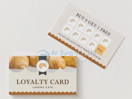 Mẫu thẻ khách hàng thân thiết cho tiệm cà phê Larana