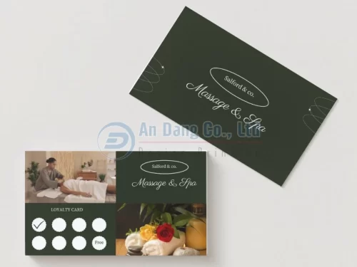 Mẫu thẻ khách hàng thân thiết cho cơ sở massage và spa