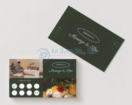 Mẫu thẻ khách hàng thân thiết cho cơ sở massage và spa