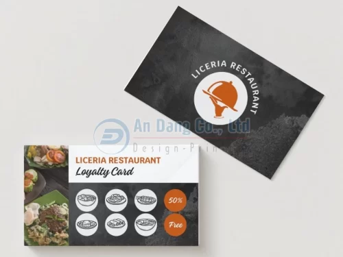 Mẫu phiếu tích điểm cho nhà hàng Liceria