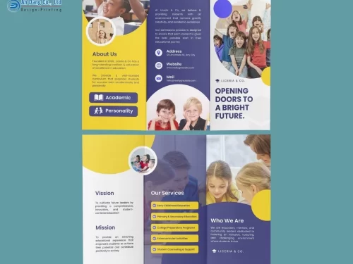 Mẫu 7 - brochure cung cấp các thông tin giới thiệu tổng quan về nhà trường